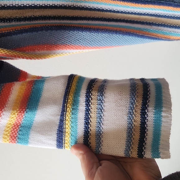 Chaps multi striped tunic sweater womens M linen, cotton blend - Picture 5 of 9